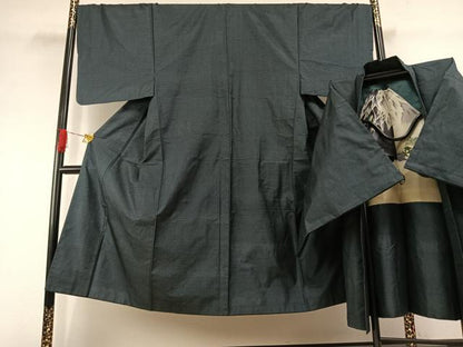 平和屋着物●男性　本場大島紬　アンサンブル　100亀甲　総詰め　正絹　逸品　AABH0555fy