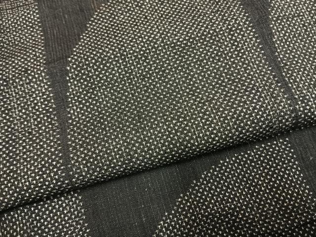 平和屋着物●上質な紬　幾何学文様　正絹　逸品　AABH0558fy