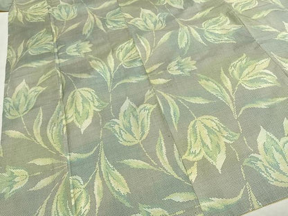 平和屋着物●本場大島紬　一元絣　草花文　正絹　逸品　AABH0564fy