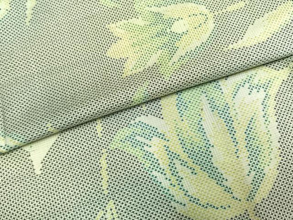 平和屋着物●本場大島紬　一元絣　草花文　正絹　逸品　AABH0564fy