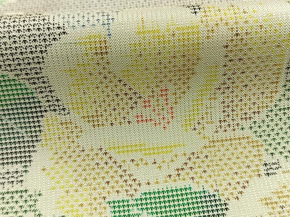 平和屋着物●本場大島紬　150亀甲　草花文　正絹　逸品　AABH0567fy