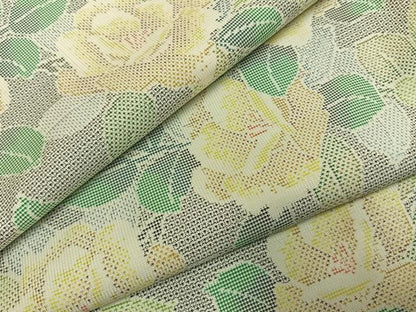 平和屋着物●本場大島紬　150亀甲　草花文　正絹　逸品　AABH0567fy