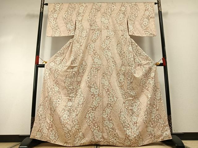 平和屋着物●上質な小紋　絞り　辻が花　正絹　逸品　AABH0569fy