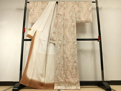 平和屋着物●上質な小紋　絞り　辻が花　正絹　逸品　AABH0569fy