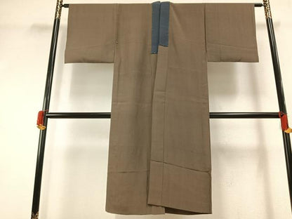 平和屋着物●男性　本場村山大島紬　アンサンブル　長襦袢(無双仕立て)セット　亀甲柄　正絹　逸品　AABH0595fy