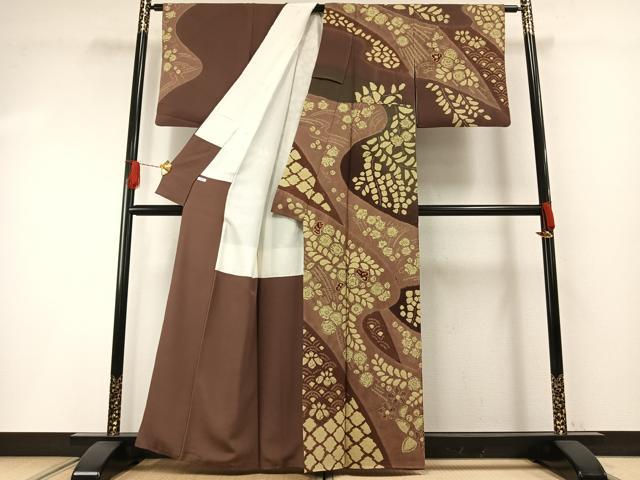 平和屋着物●十日町　名門　滝泰謹製　訪問着　絞り　辻が花　暈し染め　正絹　逸品　AABH0596fy