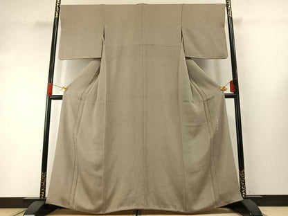 平和屋着物●江戸小紋　作家物　草木染　鮫小紋柄　鬼しぼ縮緬　正絹　逸品　AABH0601fy