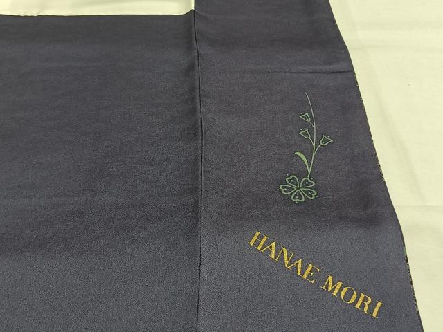平和屋着物●森英恵・HANAE MORI　訪問着　駒刺繍　吉祥花文　金彩　正絹　逸品　AABH0602fy