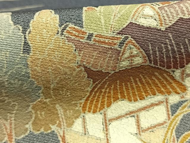 平和屋着物●訪問着　友禅　作家物　風景文　暈し染め　正絹　逸品　未使用　AABH0606fy
