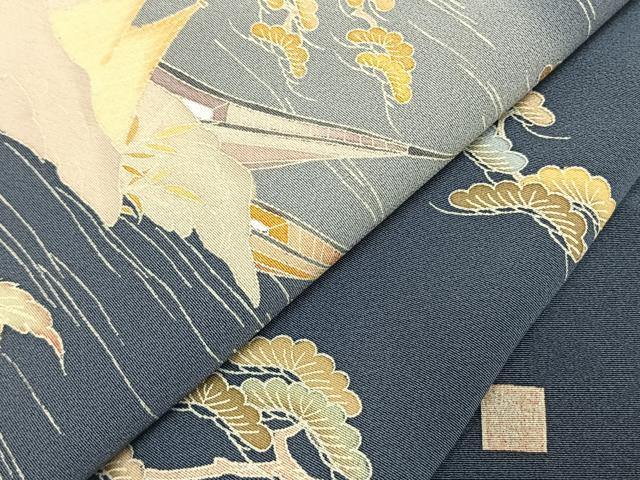 平和屋着物●訪問着　友禅　作家物　風景文　暈し染め　正絹　逸品　未使用　AABH0606fy