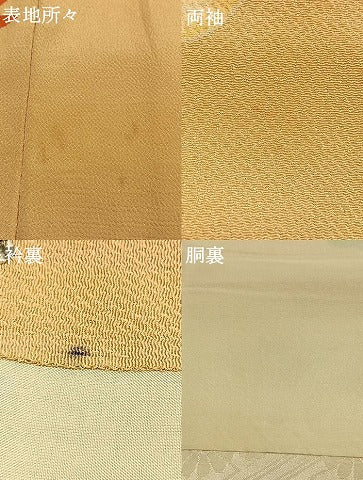 平和屋着物●豪華振袖　友禅　草花文　鬼しぼ縮緬　正絹　逸品　AABH0610fy