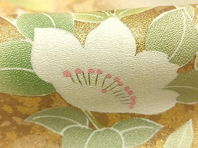 平和屋着物●訪問着　友禅　作家物　草花文　暈し染め　金彩　正絹　逸品　AABH0614fy