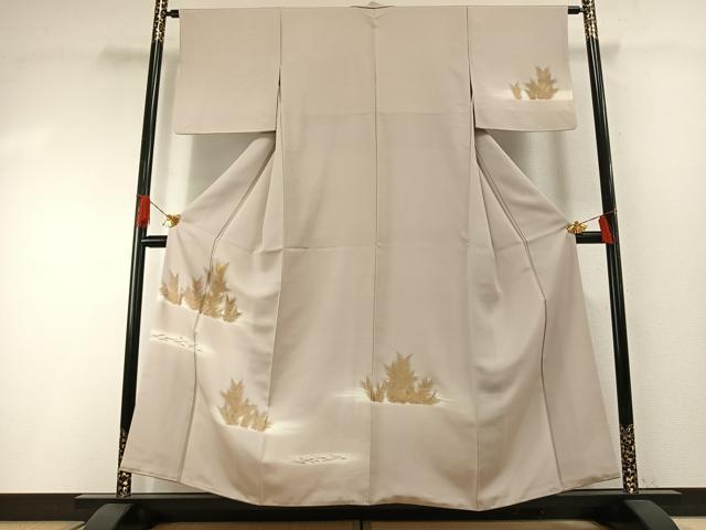 平和屋着物●訪問着　松　暈し染め　金糸　金彩　正絹　逸品　AABH0616fy
