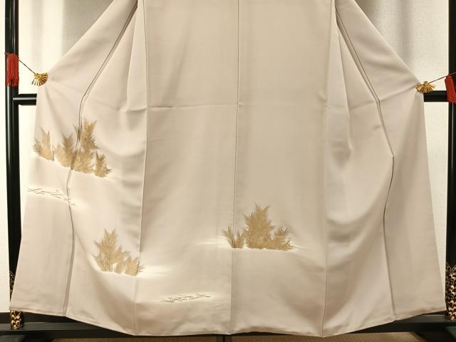 平和屋着物●訪問着　松　暈し染め　金糸　金彩　正絹　逸品　AABH0616fy