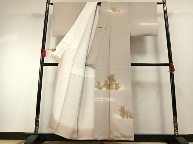 平和屋着物●訪問着　松　暈し染め　金糸　金彩　正絹　逸品　AABH0616fy