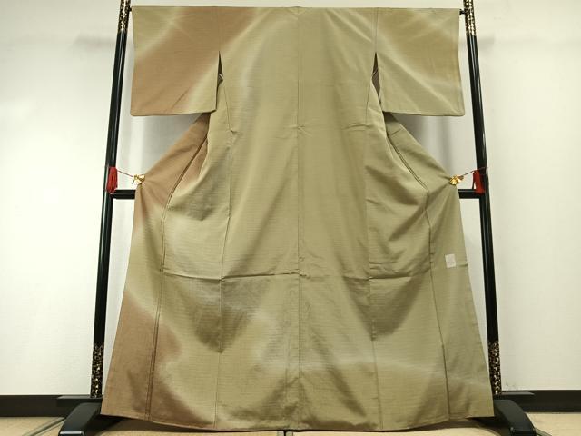 平和屋着物●本塩沢　やまだ織　訪問着　染色作家　桐村博　流水文　正絹　逸品　AABH0618fy