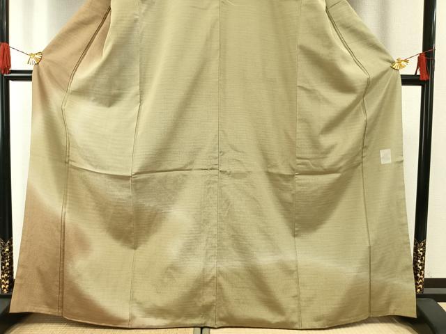 平和屋着物●本塩沢　やまだ織　訪問着　染色作家　桐村博　流水文　正絹　逸品　AABH0618fy