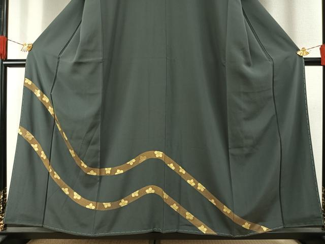 平和屋着物●訪問着　竹屋町刺繍　鬘帯　金彩　まるやま扱い　正絹　逸品　未使用　AABH0619fy