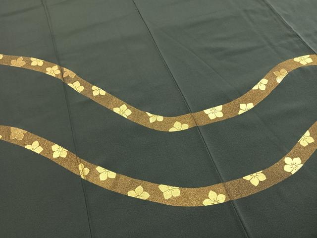 平和屋着物●訪問着　竹屋町刺繍　鬘帯　金彩　まるやま扱い　正絹　逸品　未使用　AABH0619fy