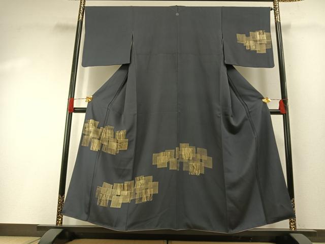 平和屋着物●訪問着　色紙重ね文　金彩　正絹　逸品　AABH0624fy