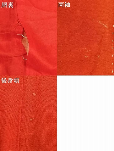 平和屋着物●アンティーク　大正ロマン　長襦袢　袷　舞花文　正絹　逸品　AABH0631fy