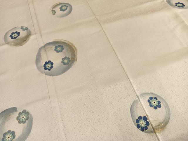 平和屋着物●訪問着　花丸文　暈し染め　金彩　正絹　逸品　AABH0635fy