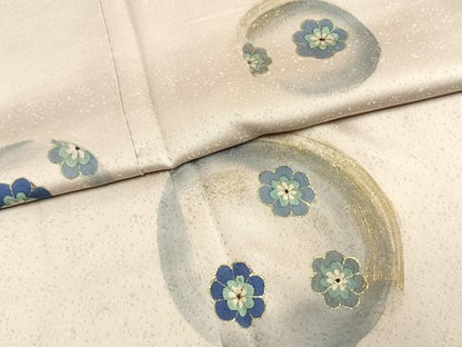 平和屋着物●訪問着　花丸文　暈し染め　金彩　正絹　逸品　AABH0635fy
