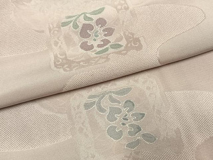 平和屋着物●上質な小紋　地紋起こし　色紙花文　暈し染め　正絹　逸品　AABH0644fy