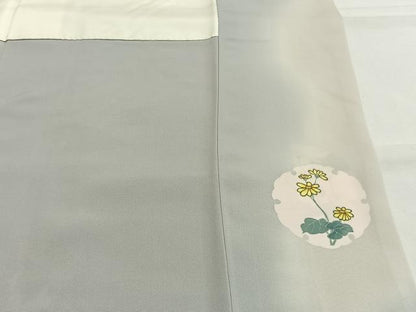 平和屋着物●訪問着　雪輪花鳥文　暈し染め　金彩　正絹　逸品　AABH0645fy