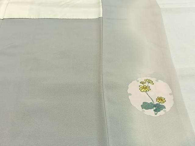 平和屋着物●訪問着　雪輪花鳥文　暈し染め　金彩　正絹　逸品　AABH0645fy