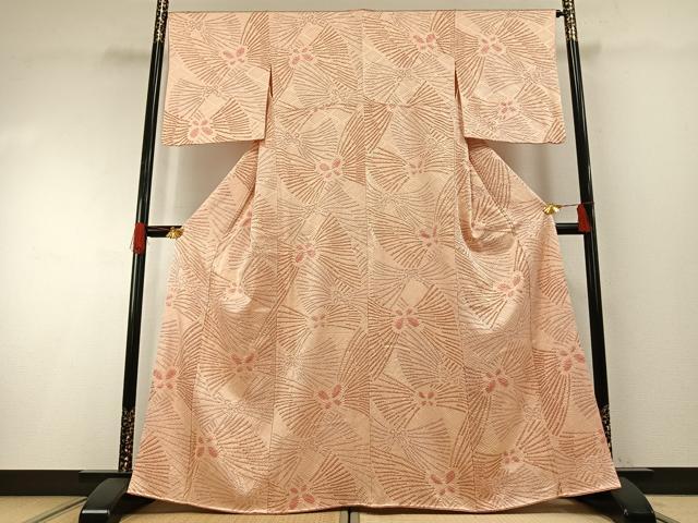 平和屋着物●上質な小紋　絞り　舞蝶文　正絹　逸品　AABH0647fy