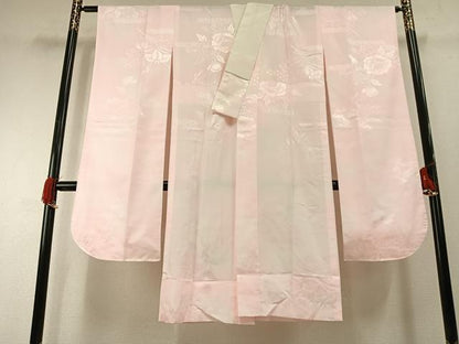 平和屋着物●振袖用長襦袢　無双仕立て　草花地紋　洗える着物　AABH0657fy