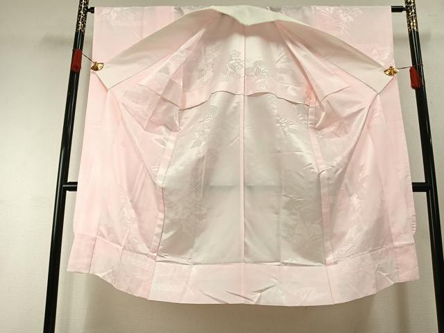 平和屋着物●振袖用長襦袢　無双仕立て　草花地紋　洗える着物　AABH0657fy