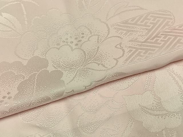 平和屋着物●振袖用長襦袢　無双仕立て　草花地紋　洗える着物　AABH0657fy