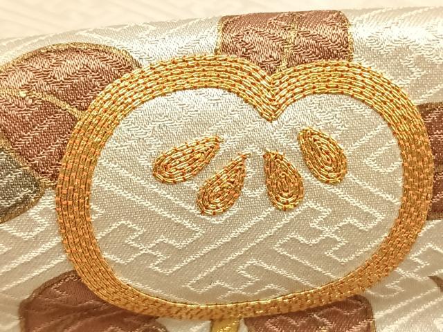 平和屋着物○豪華色留袖 駒刺繍 枝花文 金彩 正絹 逸品 AABH0671fy