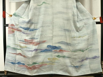 平和屋着物●訪問着　霞文　正絹　逸品　AABH0672fy
