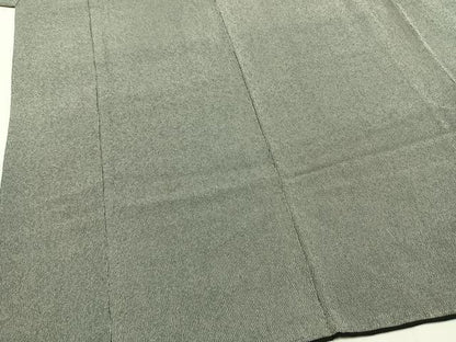 平和屋着物●寺山存男　江戸小紋　万筋　灰色×白色　正絹　逸品　AABH0680fy