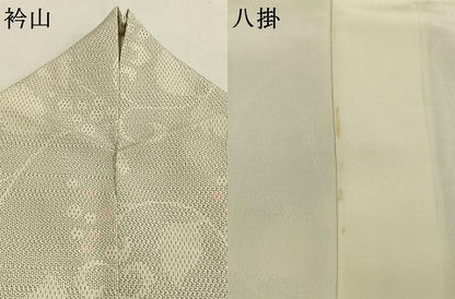 平和屋着物●本塩沢　110亀甲　花唐草文　鈴乃屋扱い　正絹　逸品　AABH0688fy