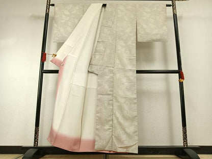 平和屋着物●本塩沢　110亀甲　花唐草文　鈴乃屋扱い　正絹　逸品　AABH0688fy