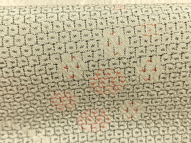 平和屋着物●本塩沢　110亀甲　花唐草文　鈴乃屋扱い　正絹　逸品　AABH0688fy
