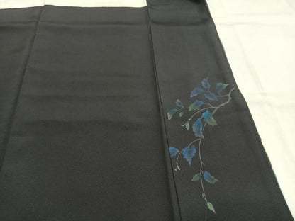 平和屋着物●訪問着　手描き　風景枝花文　暈し染め　正絹　逸品　AABH0692fy