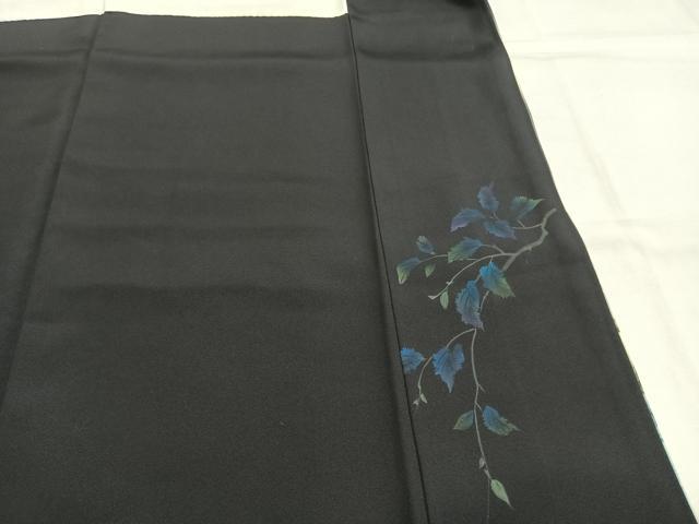 平和屋着物●訪問着　手描き　風景枝花文　暈し染め　正絹　逸品　AABH0692fy