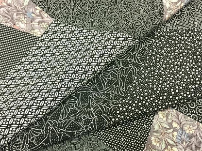 平和屋着物●伝統工芸士 染谷梅治　小紋　百柄　さが美扱い　正絹　逸品　AABH0694fy