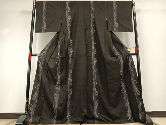 平和屋着物●本場大島紬　カタス9マルキ　束ね熨斗花文　やまと誂製　正絹　逸品　AABH0698fy