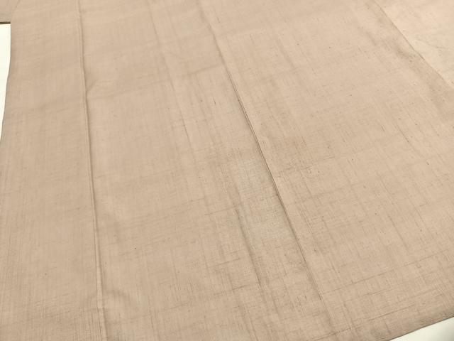 平和屋着物●結城紬　色無地　灰梅色　正絹　逸品　AABH0702fy