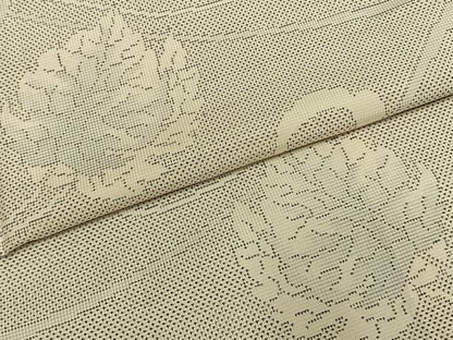 平和屋着物●本場大島紬　白大島　カタス7マルキ　葉唐草文　正絹　逸品　未使用　AABH0710fy