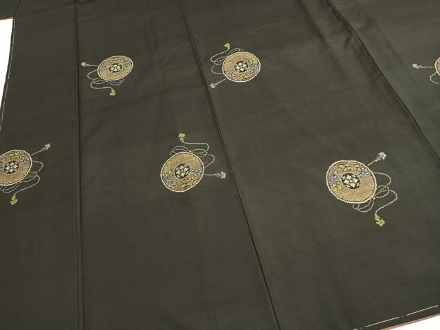 平和屋着物●本場大島紬　カタス9マルキ　地空き　花丸文　正絹　逸品　未使用　AABH0712fy