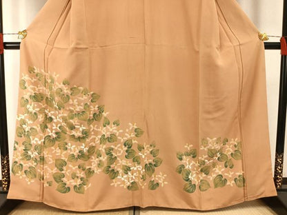 平和屋着物●訪問着　作家物　草花文　正絹　逸品　AABH0716fy