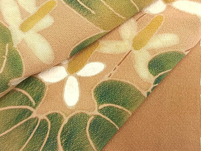 平和屋着物●訪問着　作家物　草花文　正絹　逸品　AABH0716fy