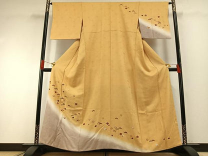 平和屋着物●訪問着　松　梅　暈し染め　金彩　正絹　逸品　AABH0719fy